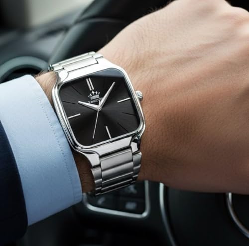Image of LIMESTONE Classic Series Men Analog Watch - Stainless Steel Mesh Strap with Elegant Dial & Roman Numerals | Quartz Wristwatch for Casual & Formal Wear