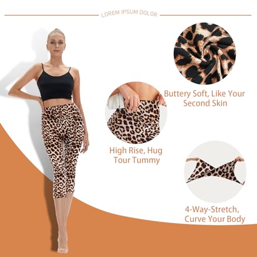 High Waisted Leggings for Women - No See Through Tummy Control Cycling Workout Yoga Pants with Pockets Reg & Plus