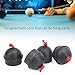 VGEBY 4PCS Pool Cue Chalk Holder, Cue Chalk Pocket Rubber Billiard Pool Chalk Holders with Cord (black)