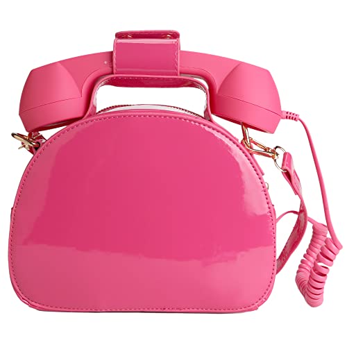 Image of QiMing Retro dial telephone Crossbody Shoulder Bag,Pu Movable microphone Purse for Women
