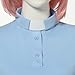 Clergy Shirts for Women Pastor Full Collar Short Sleeve Polo Shirt Clergy Dresses Blue