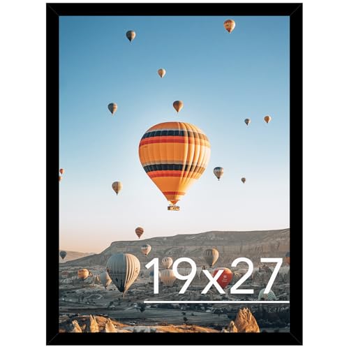 Image of JCJMY 19x27 Picture Frame Black for Puzzles Poster Photo Picture, Horizontal and Vertical Formats for Wall Hanging, 19 x 27 Wall Gallery Poster Photo Frame for 19 by 27 Photos Posters,Black