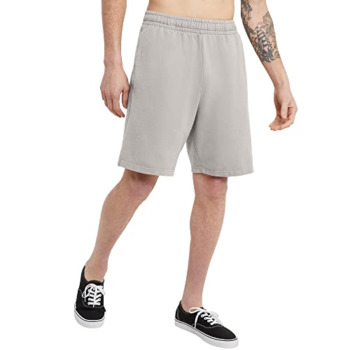 Hanes Mens Originals Shorts, Gym with Pockets, Cotton for Men, 8" Inseam, Concrete Gray, Small US - image 1