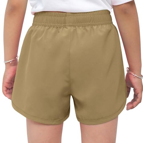 Image of MEILONGER Girls Swim Shorts 2 in 1 Bathing Suits Kids Quick Dry Boardshort Bottoms Swimming Swimwear with Compression Liner