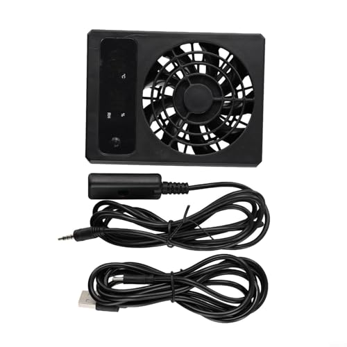 Ventilador de ventilación controlado por temperatura para mascotas para reptiles, diseñado para reducir los niveles de humedad en un 3 5% y promover el flujo de aire fresco dentro de los recintos