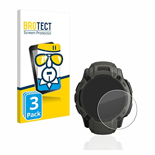 brotect Tempered Glass Screen Protector Compatible with Garmin Instinct 2X Solar (3 Pack) 9H