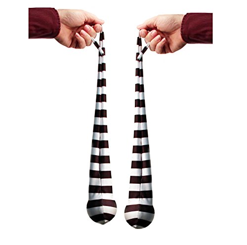 Zeekio Kids Sock Poi - 22" Length - Quality Stretch Material POI with Bean Bags (Black and White Stripes)