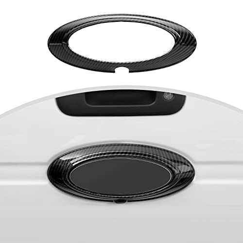 Image of CheroCar for F150 Tailgate Emblem Cover Trim, Rear Trunk Logo Back Badge Decoration Cover Trim Compatible with 2009-2014 Ford F150 F-150 Raptor (Carbon Fiber)