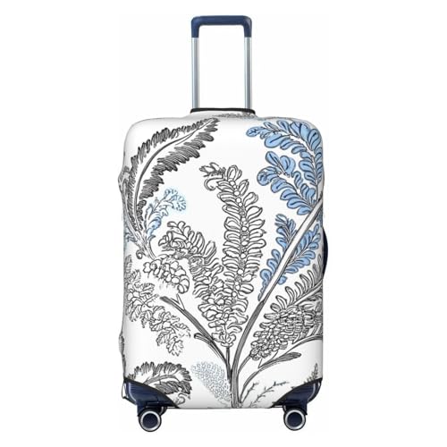 White Paisley Print Travel Luggage Cover Elastic Baggage Protector For Men Women Fits 18-21 Inch Luggage Suitcase Covers