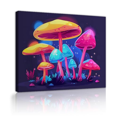 Affiche d'art champignons rétro pour ambiance restaurant et cuisine