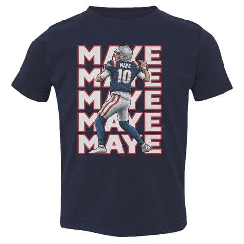 Omufisa Maye Inspired QB Design - New England Fans Tribute Toddler T-Shirt (Navy 3T)