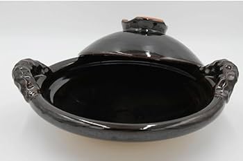 Amazon | 土楽窯 黒鍋 8寸（2人用） 【土鍋 土楽窯 伊賀焼】 | 圡楽 | 土鍋