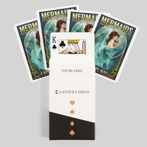 Lantern Press Cape May Naipes de Póker Blue 52 Cartas miniatura 6