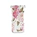 Produktbild linomo Jahrgang Blumen Blume Rose Sonnenbrille Tasche Mikrofaser Leder Beutel, Aufbewahrungstasche für Brille und Mobiltelefon