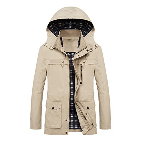 Parka d'hiver homme en polaire militaire kaki taille M veste chaude