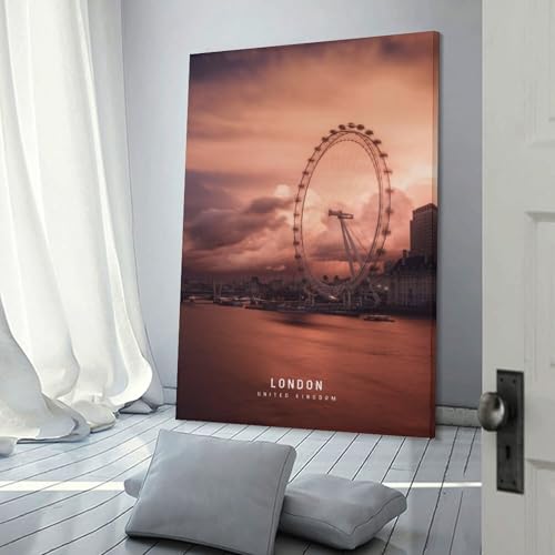 Décoration murale London Eye pour habiller un grand mur de chambre d'ado