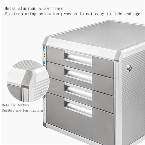 Cassettiera in metallo, con serratura, organizer da ufficio per una gestione efficiente dei file