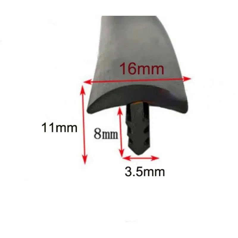 Bande d'étanchéité en caoutchouc pour véranda type T 8 x 19 mm