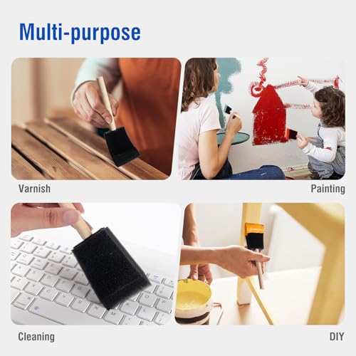 Mister Rui Paint Roller Kit 22 Piece, 4" 2" Paint Rollers, Foam Paint Roller, Microfiber Roller Covers for Painting Walls, Small Paint Roller, Mini Rollers for Painting Furniture, Stenciling - Image 8