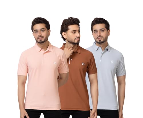 Image of OSCILLATE Summer Casual Wear Polycotton Polo Tshirt || Collared Neck Half Sleeve Solid T-Shirt for Men
