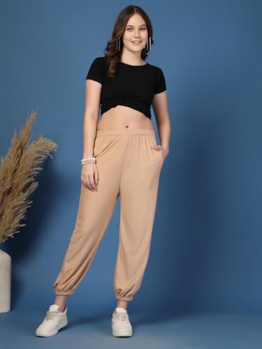 Image of UZARUS Women's Ultra-Soft Baggy Fit /Relaxed Fit Joggers with Side Pockets & Gripped Hem