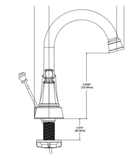 Glacier Bay Melina 4 In. Centerset Double Handle High-Arc Bathroom Faucet In Chrome #TOP3