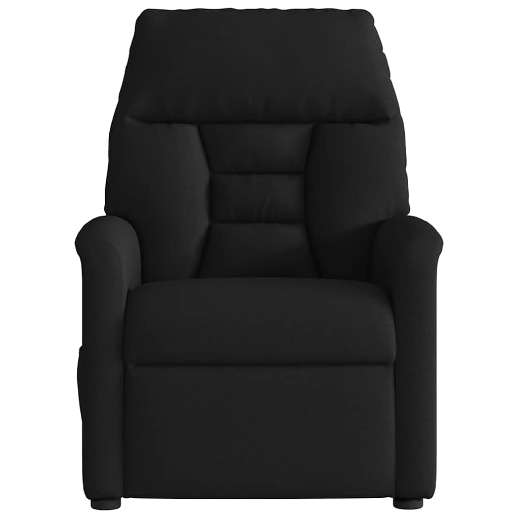 Sillón de masaje de relax, color negro, 72 x 90 x 99 cm, tejido de mezcla de poliéster, función reclinable, 135°, masaje vibratorio, 6 puntos, estructura robusta para salón, oficina