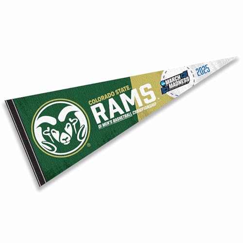 College Flags & Banners Co. Colorado State Rams 2025 March Basketball Madness Pennant Flag