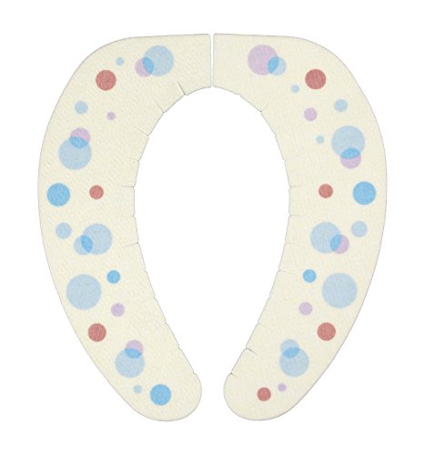 【日本製 消臭 洗える】サンコー 便座カバー シート ズレない トイレ ドット おくだけ吸着 KI-08