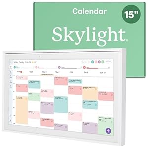 Skylight Calendar: 15-inch Wall Planner Digital Calendar & Chore Chart, Smart Touchscreen Interactive Display for Family Schedules – Wall Mount Included, Great for Organizing Your 2025 Calendar