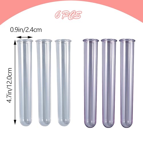 DHER Test Tube Vase Silicone Mould Made of Acrylic - Transparent Test Tube Vase for Hydroponics Resin Mould Vase with Round Base - Image 2