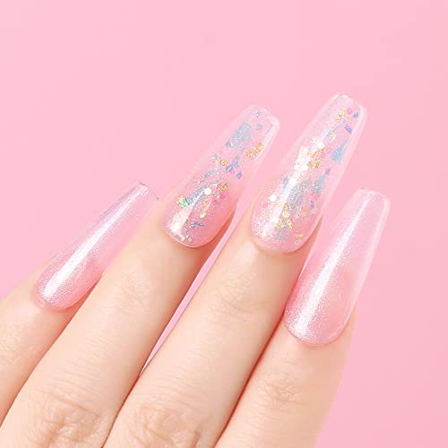 Aimeili Soak Off U V Led Gel Nail Polish - Sparkle Grapefruit (018) 10Ml #TOP3