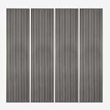 4 x pannelli acustici decorativi 240x60cm listelli legno scuro Kover-DB