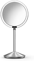 simplehuman Sensor Mirror: 10x Magnification Rechargeable 5-Inch Travel Makeup Mirror with Tru-Lux Light & Sensor Activation