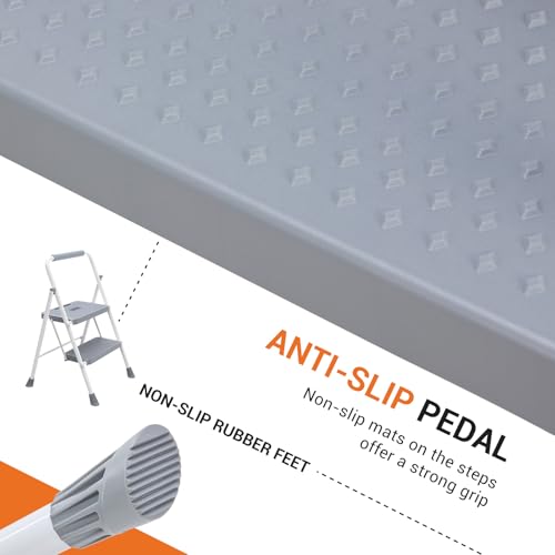 Sweetcrispy 2 Step Ladder, 330lbs Folding Step Stool with Anti-Slip Pedal by Sweetcrispy - Used condition - Image 3