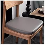 Cojín para Silla de Comedor de Cuero Azul Oscuro, 42 x 43 cm, con Espuma viscoelástica y Respaldo de Goma Antideslizante, Funda en Forma de U para Mayor Comodidad y Estilo (Gris c