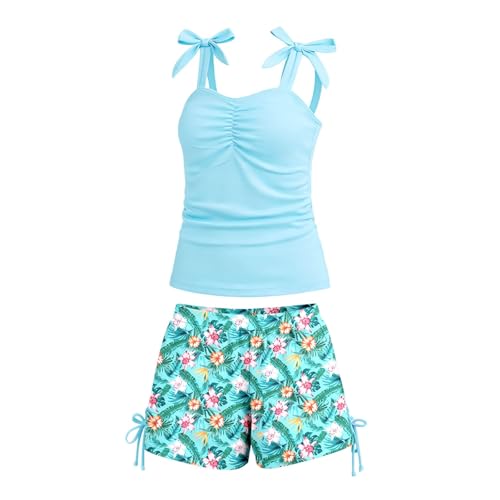 Tankini de bain fille 7 à 16 ans évitant les frottements avec son short de sport