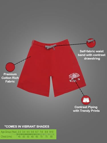Image of Dollar Champion Cotton Regular Fit Bermuda for Boys -Actual Color May Vary
