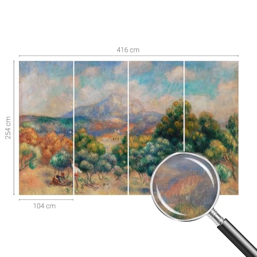 Tapisserie murale adhésive 416x254 cm paysage de montagne grand format