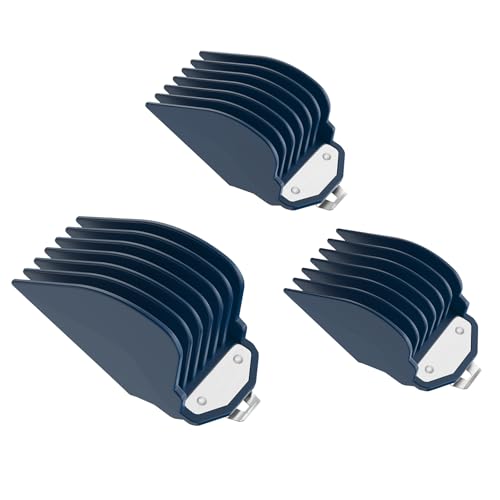 Clipper Guards Set with Metal Clip, Hair Clipper Guards Fit for Wahl Senior Clippers, 3 Cutting