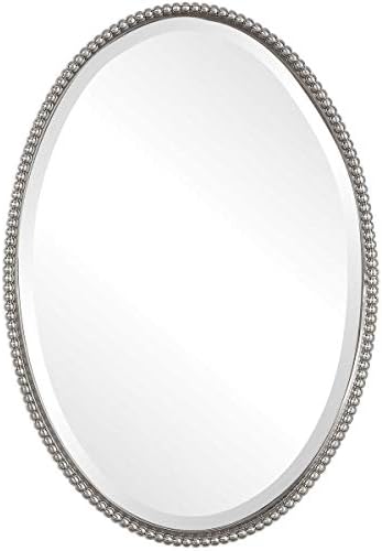 Uttermost' Sherise Brushed Nickel 32x22 Oval Wall Mirror - 01102 B