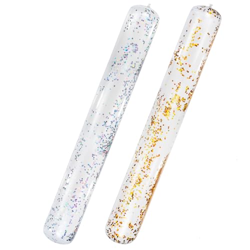 Willingfun Inflatable Pool Noodles, 2 Pack Pool Noodles Jumbo, Large Swim Noodles for Swimming, Floating, Patry, Decoration