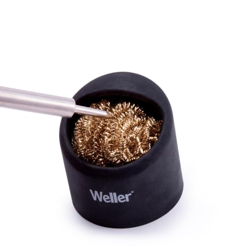 Image of Weller Soldering Brass Sponge Tip Cleaner with Silicone Holder - WLACCBSH-02