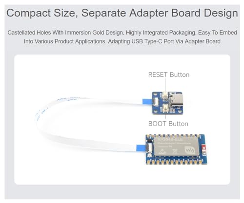 RP2040-BLE Raspberry Pi microcontrolador Dual-Core con Bluetooth 5.1 y adaptador USB 4