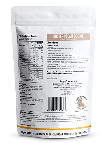 Good Dees Year Round Cookie Mixes-Butter Pecan, Sugar Cookie, And Chocolate Chip-Gluten Free, No Sugar Added, Keto Friendly-3 Pack #TOP6