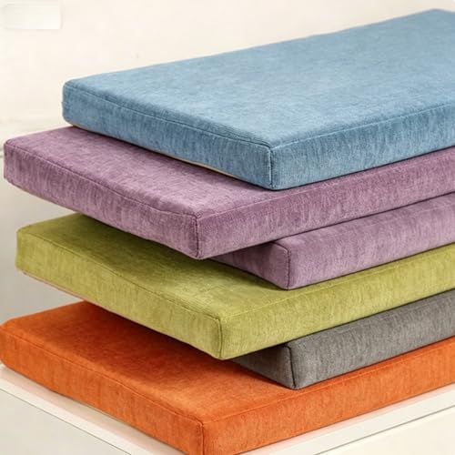 Zoomlie Cojines de asiento de espuma de 5 cm de grosor para muebles de interior y ventana, para cocina, comedor, entrada, taburete de piano
