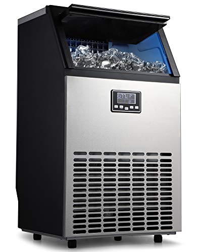 Soukoo Commercial Ice Maker Machine,Makes 100 Pounds Ice in 24 hrs