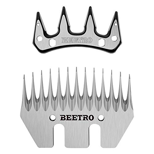 BEETRO Sheep Shears Replacement Blades, Professional Stainless Steel Clipper Blades for Sheep Alpacas Goats and More