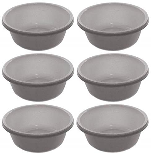 Ybm Home Round Plastic Wash Basin 1147 (6, White with Dots) by YBM HOME - Used condition - US$12.44