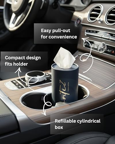 Image of Cantiz Cylindrical tissue | Car cup holder Tissue | Perfumed & non perfumed | Facial Tissue | Compact Travel Pack | Brand | 2 Ply Soft And Highly Absorbent | 100% Natural Virgin Wood Pulp |